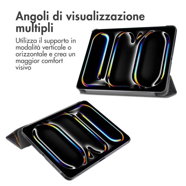 imoshion Cover Trifold Design Apple iPad Pro 11 (2025) M5 / (2024) M4 - Black Marble