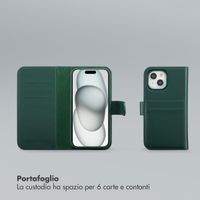 Selencia Libreria rimovibile Olyn con MagSafe Apple iPhone 15 - Verde