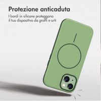imoshion Cover posteriore Color con Thin MagSafe Ring Apple iPhone 15 - Verde scuro