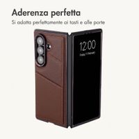 imoshion Cover posteriore MagSafe in pelle sintetica con portacarte Samsung Galaxy Z Fold 8 Ultra - Marrone scuro