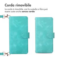 imoshion Cover a libro con Cordino Apple iPhone 16 - Turchese