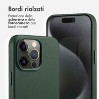 Accezz Cover in Pelle con MagSafe Apple iPhone 15 Pro Max - Cedar Green