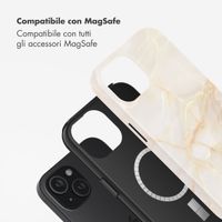 Selencia Cover posteriore Vivid con MagSafe Apple iPhone 15 - Golden Beige Marble