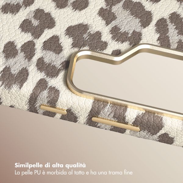 Selencia Cover Sabi Stampa pantera con MagSafe Samsung Galaxy S26 Ultra - Soft Ivory