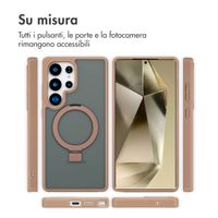 Accezz Cover con anello e supporto con MagSafe Samsung Galaxy S25 Ultra - Marrone