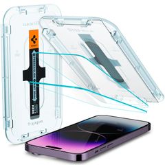 Spigen Vetro temperato GLAStR EZ Fit, confezione da 2 + Applicatore Apple iPhone 14 Pro Max