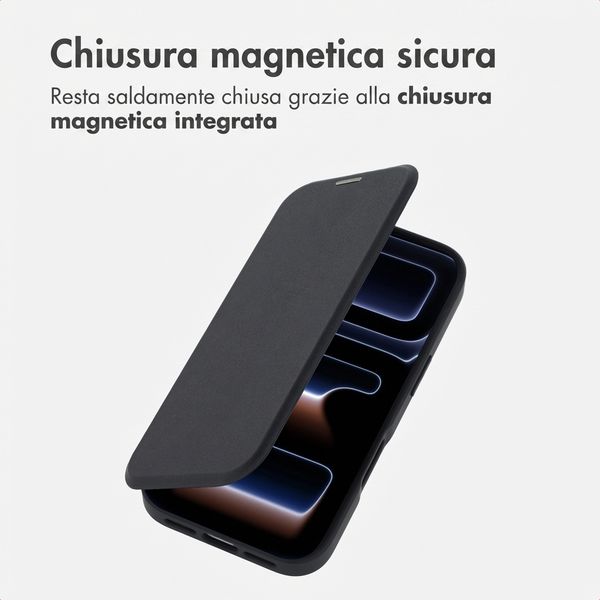 imoshion Bookcase trasparente con MagSafe Apple iPhone 17 Pro Max - Nero