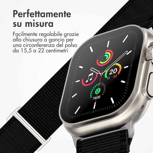 imoshion Cinturino in nylon Alpine Apple Watch | 44/45/46/49 mm - Nero