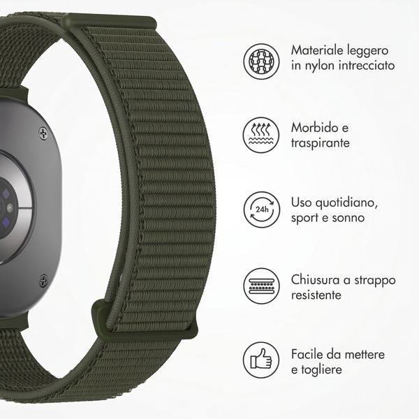imoshion Cinturino in nylon Samsung Galaxy Watch 8 (40/44mm) / Classic (46mm) - Army Green