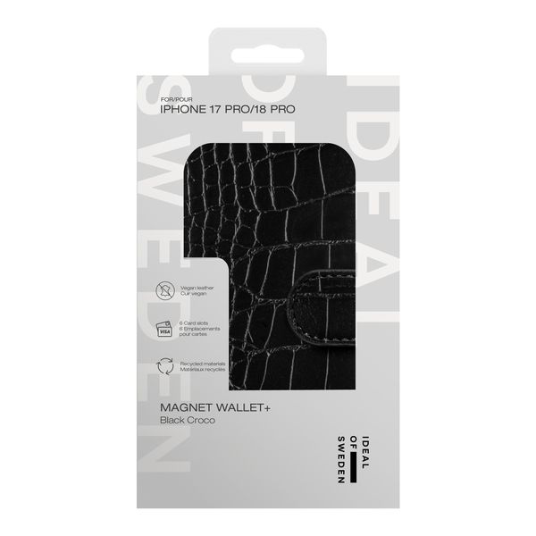 iDeal of Sweden Portafoglio Magnetico Plus Apple iPhone 18 Pro / 17 Pro - Black Croco
