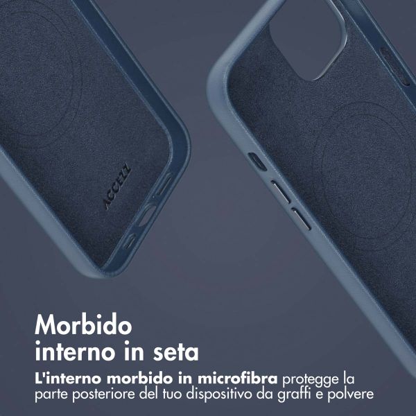 Accezz Cover in pelle 2 in 1 con MagSafe Apple iPhone 14 - Nightfall Blue