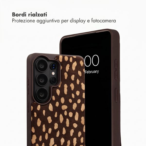 Selencia Nova cover posteriore in vera pelle con portacarte Samsung Galaxy S26 Ultra - Fawn Chic