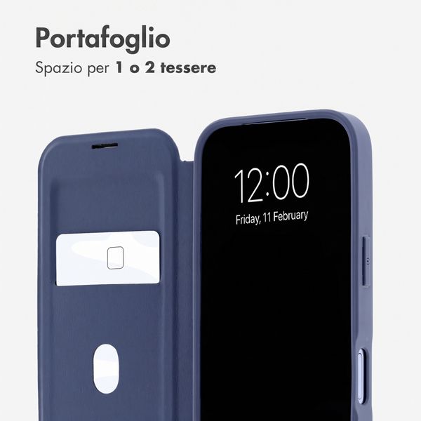 imoshion Bookcase trasparente con MagSafe Apple iPhone 18 Pro / 17 Pro - Blu