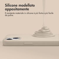 Accezz Cover in silicone liquido con MagSafe Apple iPhone 15 Pro Max - Stone