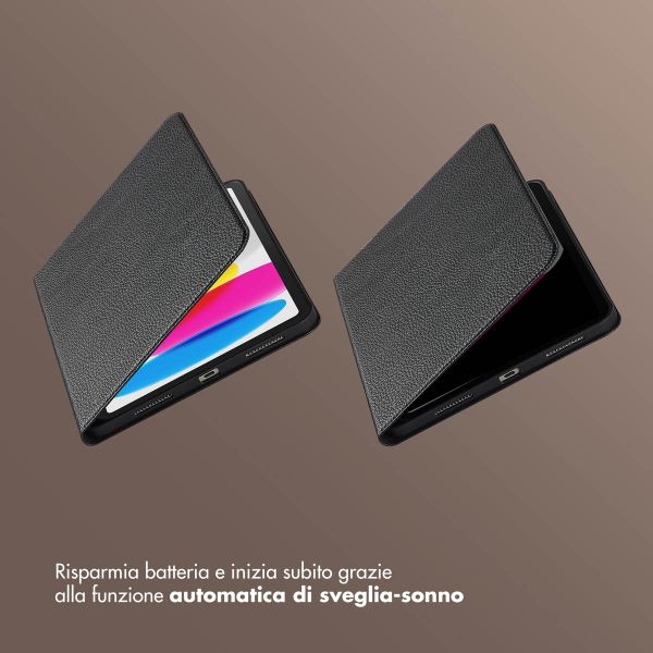 Selencia Cover Riva Apple iPad 11 (2025) 11 pollici A16 / iPad 10 (2022) 10.9 pollici - Nero