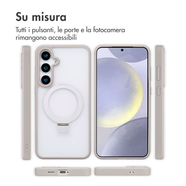 Accezz Cover con anello e supporto con MagSafe Samsung Galaxy S24 Plus - Grigio