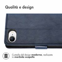 imoshion Cover a libro di Lusso Apple iPhone 17e / 16e - Blu scuro