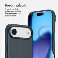 Accezz Cover in Pelle con MagSafe Apple iPhone Air - Nightfall Blue
