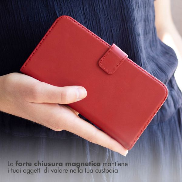 Selencia Cover a libro in vera pelle Apple iPhone 14 - Rosso