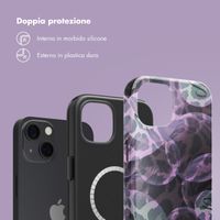 Selencia Cover posteriore Vivid con MagSafe Apple iPhone 13 - Leo Bubble Green