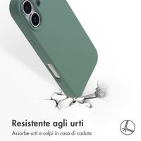 Accezz Cover in silicone liquido con MagSafe Apple iPhone 17 - Verde scuro