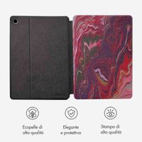 Selencia Cover per tablet Vivid Samsung Galaxy Tab A9 Plus - Marble Plum