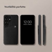 Selencia Cover posteriore Riva con portacarte Samsung Galaxy S26 Ultra - Nero