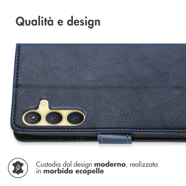 imoshion Cover a libro di Lusso Samsung Galaxy S24 Plus - Blu scuro