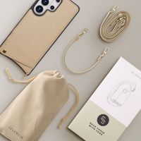Selencia Cover per telefono Nova con cordino e portacarte Samsung Galaxy S26 Ultra - Beige