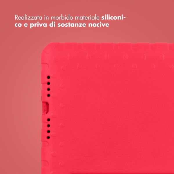 imoshion Cover Antishoc Speciale Bambini con Manico iPad 10.2 (2019 / 2020 / 2021) - Rosso