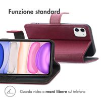 imoshion Cover a libro di Lusso Apple iPhone 11 - Bordeaux