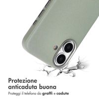Accezz Cover in Pelle con MagSafe Apple iPhone 16 - Light Grey