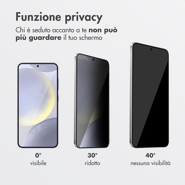 Accezz Vetro temperato privacy + Applicatore Samsung Galaxy S24 FE