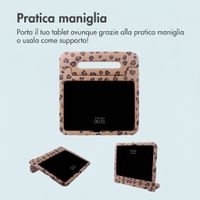imoshion Cover Posteriore Kidsproof Design con maniglia Apple iPad 11 (2025) 11 pollici A16 / iPad 10 (2022) 10.9 pollici - Stampa pantera