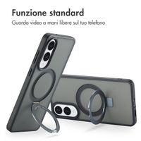 Accezz Cover con anello e supporto con MagSafe Samsung Galaxy S25 Edge - Nero