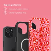 Selencia Cover posteriore Vivid con MagSafe Apple iPhone 15 - Wild Spots Lipstick