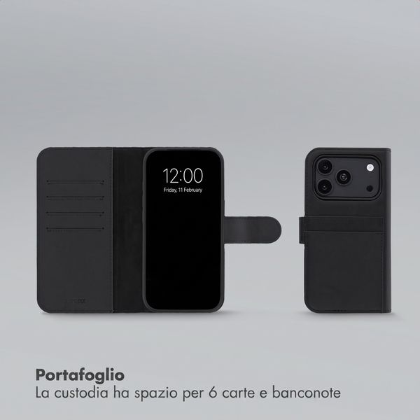 Accezz Cover a libro Edge rimovibile con MagSafe Apple iPhone 18 Pro / 17 Pro - Nero