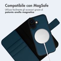 imoshion Cover a libro di lusso 2-in-1 rimovibile Apple iPhone 16 - Blu