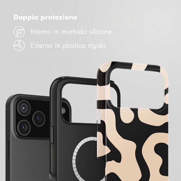 Selencia Cover posteriore Vivid con MagSafe Apple iPhone 18 Pro Max / 17 Pro Max - Art Wave Black