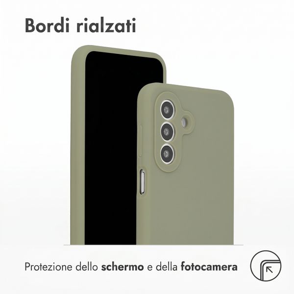 Accezz Cover Posteriore in Silicone Liquido Samsung Galaxy A27 (5G) - Cooper Green