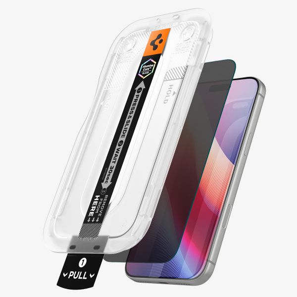 Spigen Vetro temperato privacy GLAStR EZ Fit + Applicatore - confezione da 1 Apple iPhone 18 Pro