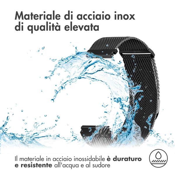 imoshion Cinturino milanese magnetico  - Attacco universale 20 mm - Taglia S - Nero