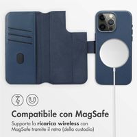 Accezz Cover in pelle 2 in 1 con MagSafe Apple iPhone 15 Pro Max - Nightfall Blue