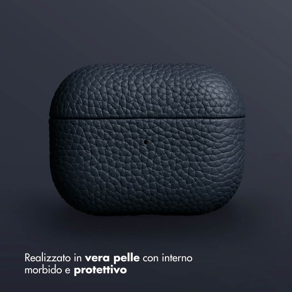 Accezz Cover in vera pelle  Apple AirPods Pro 2 - Blu scuro