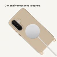 Selencia Cover posteriore Rivièra con MagSafe con ganci rimovibili Samsung Galaxy A37 (5G) - Milky Latte