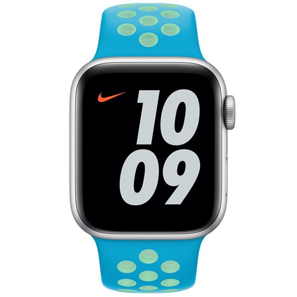 Apple Cinturino Nike Sport Apple Watch | 38/40/41/42 mm - Taglia S/M/L - Chlorine Blue/Green Glow