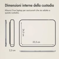 Accezz Custodia per laptop Leather con cerniera 15-16 pollici - Beige
