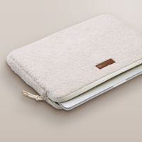 Selencia Cover Teddy per laptop 13-14 pollici - Laptopsleeve - Latte