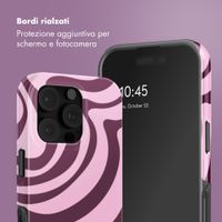 Selencia Cover posteriore Vivid con MagSafe Apple iPhone 16 Pro - Wavy Swirl Pink Plum