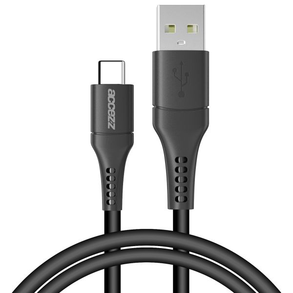 Accezz Caricatore da parete con cavo da USB-C a USB - Caricatore - 20 Watt - 1 metro - Nero